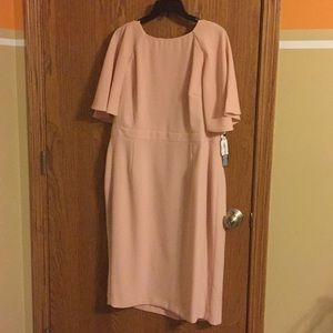 Blush pink cape style dress